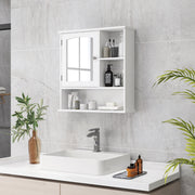 Gabinete de Banheiro com Espelho e Prateleiras 60x18x63 cm - Branco