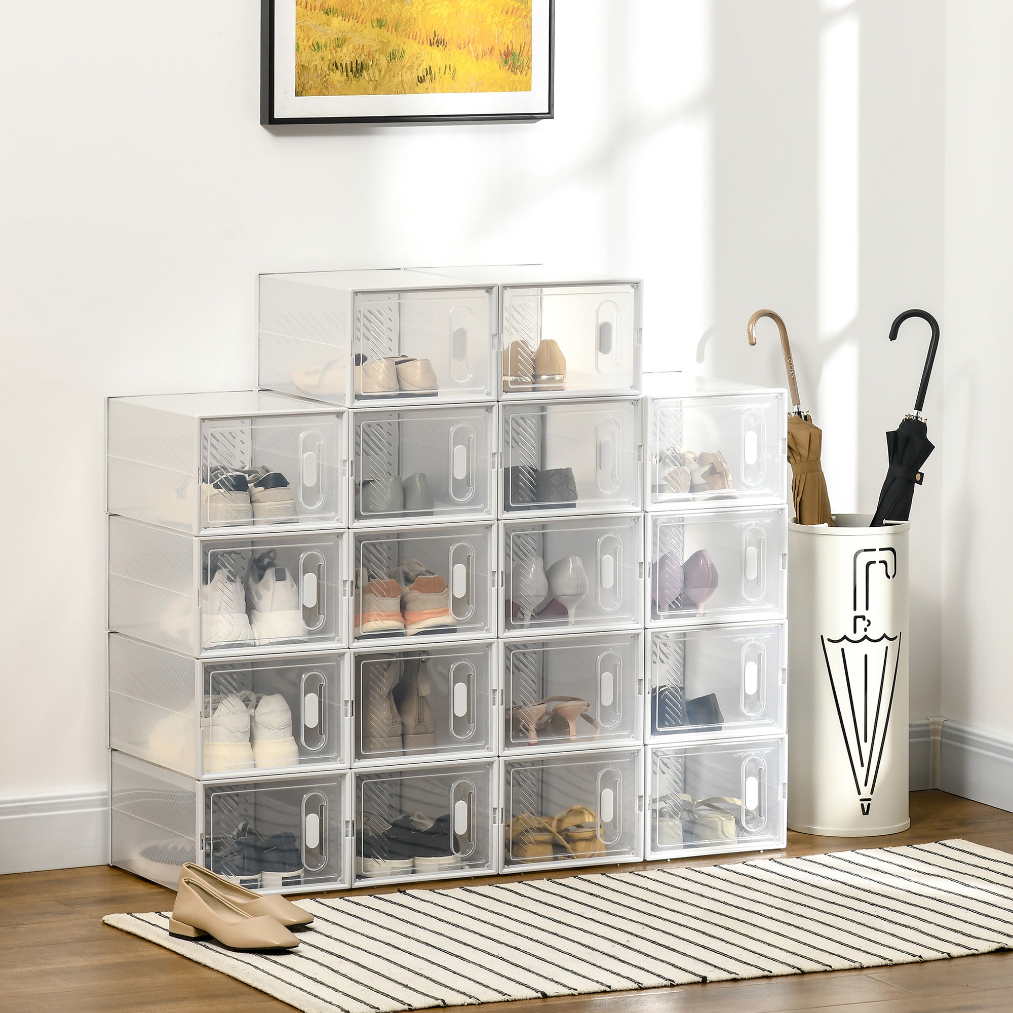 Organizador de Sapatos Modular – 25x35x19cm – Transparente – PP