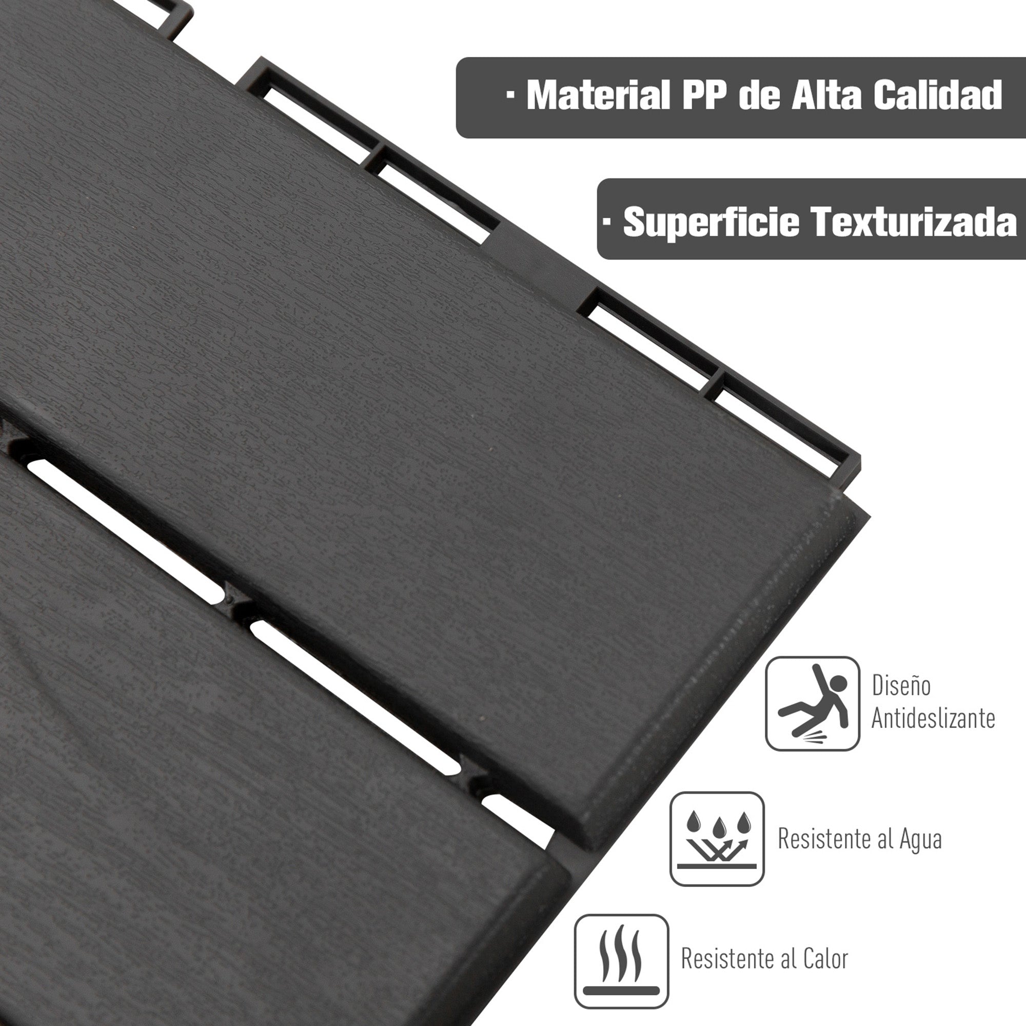 Conjunto de estrados – 30x30cm – Preto – PP