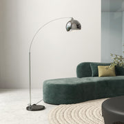 Candeeiro de Pé em Forma de Arco Prata 110-115x30x170-180 cm