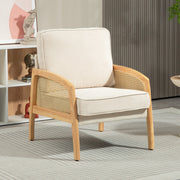 Poltrona de Sala de Estar Moderna Bege 67x75x88 cm