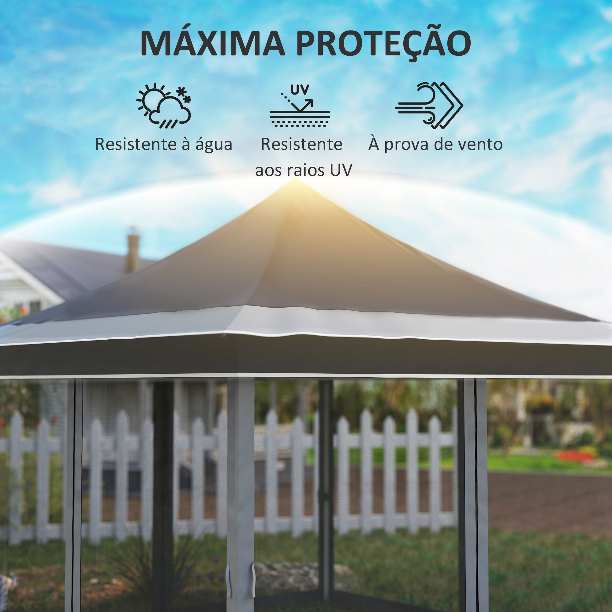 Tenda Dobrável 3,5x3,5x3 m Cinza Escuro - Proteção UV50+ e Altura Ajustável