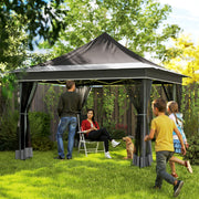 Tenda Dobrável 3,5x3,5x3 m Cinza Escuro - Proteção UV50+ e Altura Ajustável