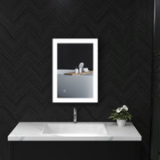 Espelho Casa de Banho LED 70x50 cm Preto
