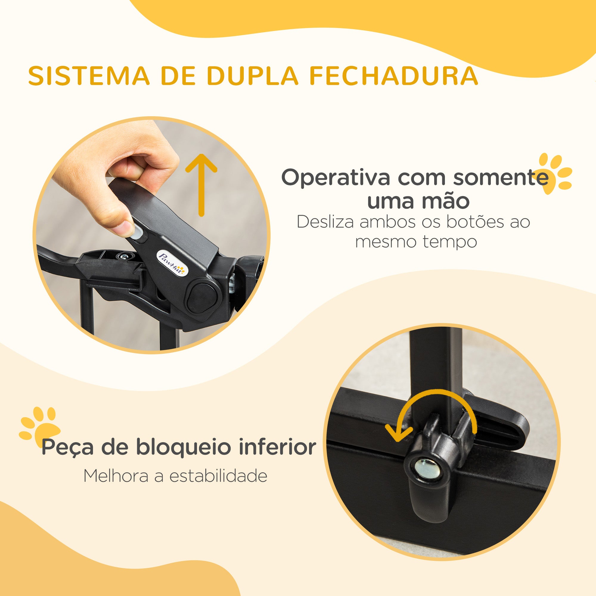 Barreira de Segurança para Animais de Estimação 68x76,2 cm - Cor Preto