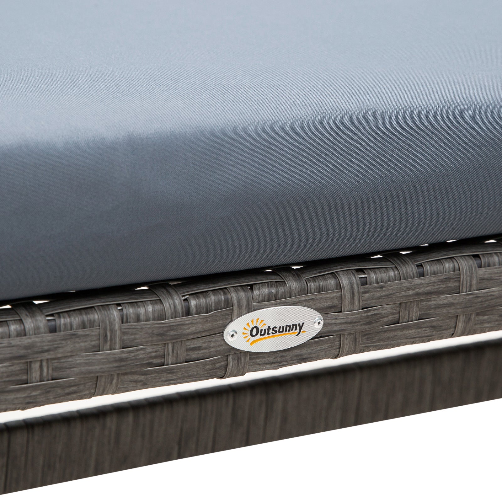 Conjunto de Sofá de Jardim – 182x67x74 cm – Castanho – Vime PE