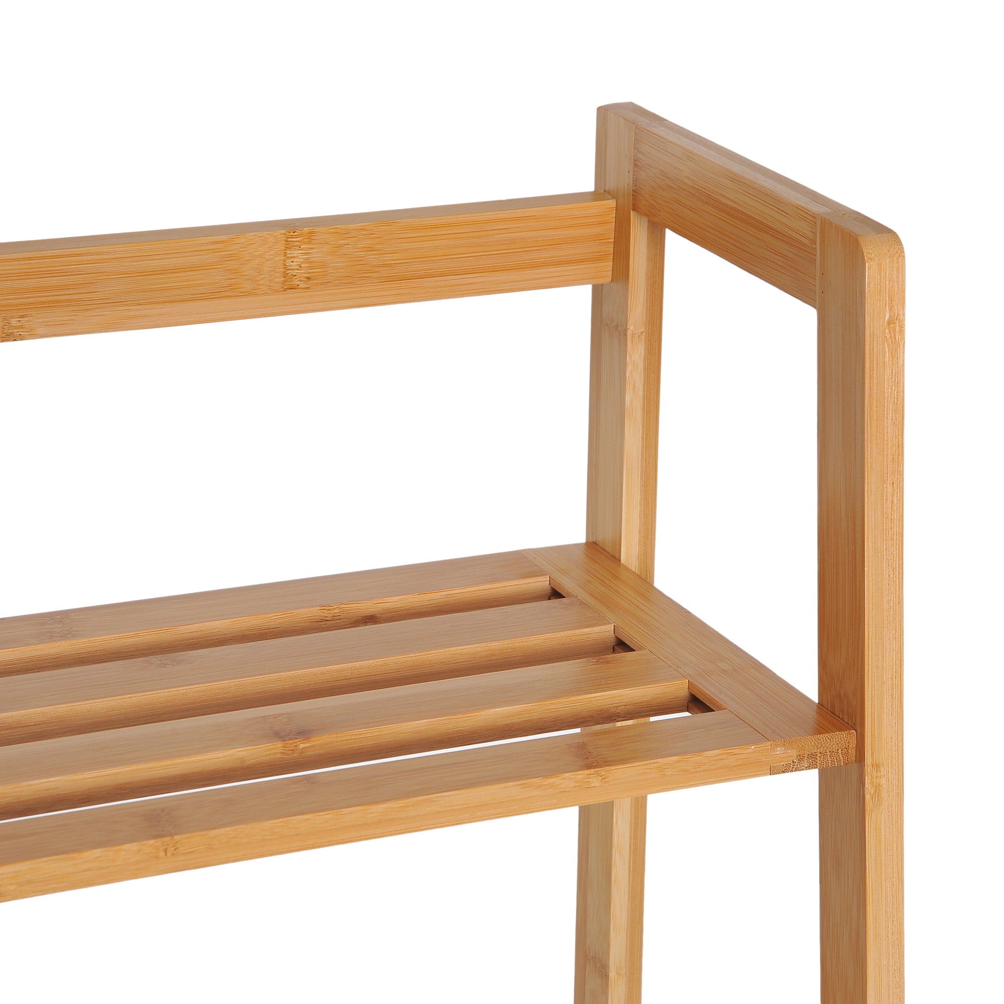 Estante de Bambu 4 Prateleiras Cor Madeira Natural 48x31,5x120 cm