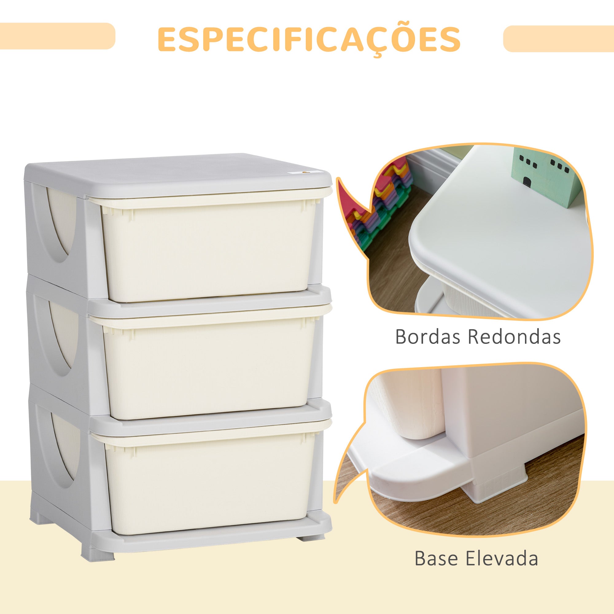 Organizador de Brinquedos para Crianças 37x37x56,5cm - Cor Rosa