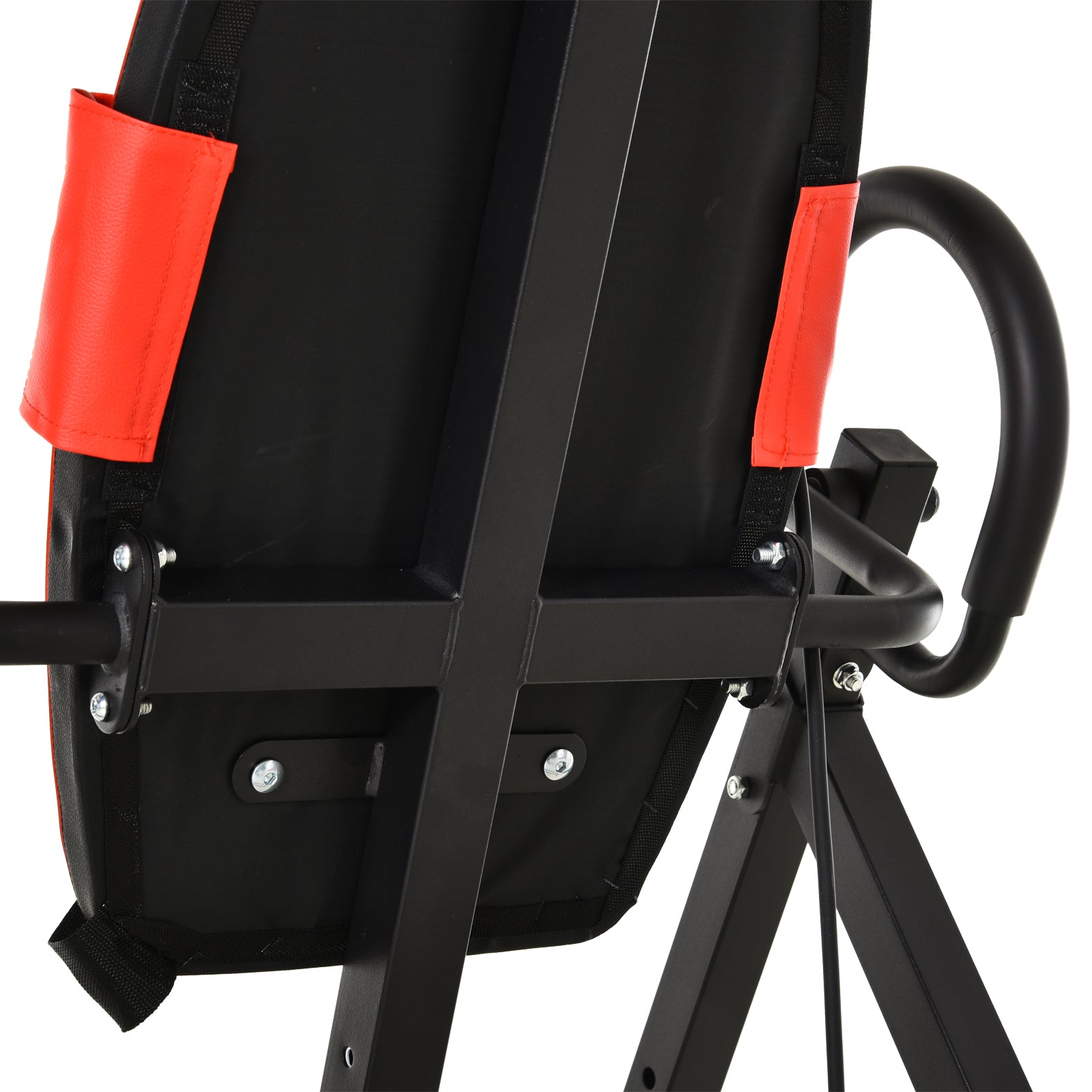 Mesa de Inversão Gravitacional Acolchoada – 69x108x148cm – Preto/Vermelho – Aço e PVC