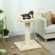 Arranhador para Gatos Mini de 2 Níveis 55x55x83 cm Bege