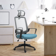 Cadeira de Escritório Ergonômica Azul 63.5x63x125.5cm