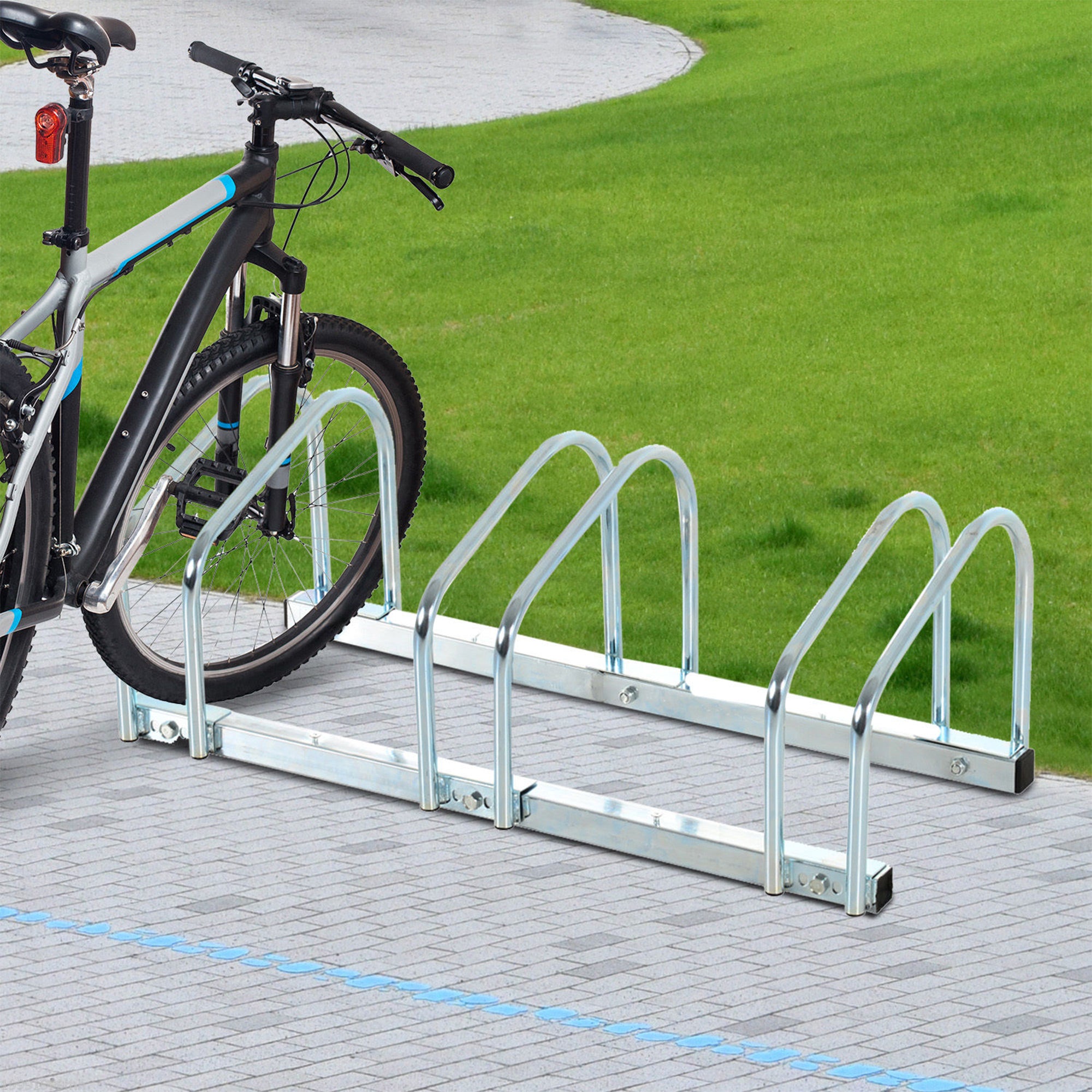 Suporte para Bicicletas – 76x33x27cm – Prateado – Aço Galvanizado