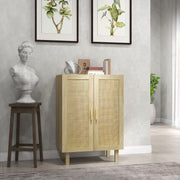 Aparador de Sala de Estar – 73x41x102 cm – Cor de Madeira Natural – Madeira Melamina