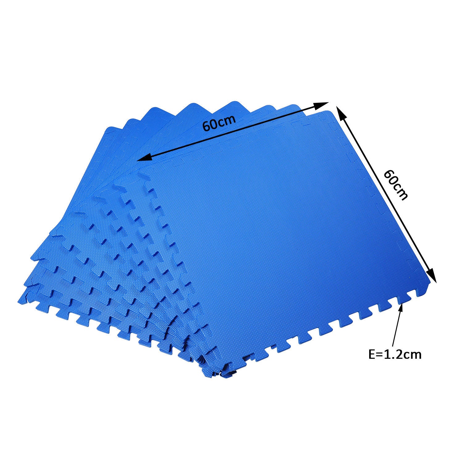 Tapete Puzzle para Crianças e Bebés - Azul - 2,88m²