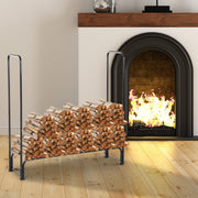 Suporte para Lenhas 122x35x122 cm Cor Preto