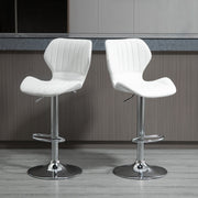 Bancos de Bar Altura Ajustável 91,5-113,5cm Branco