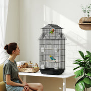 Gaiola para Pássaros com Bandeja Amovível 50,5x41x104 cm Preto