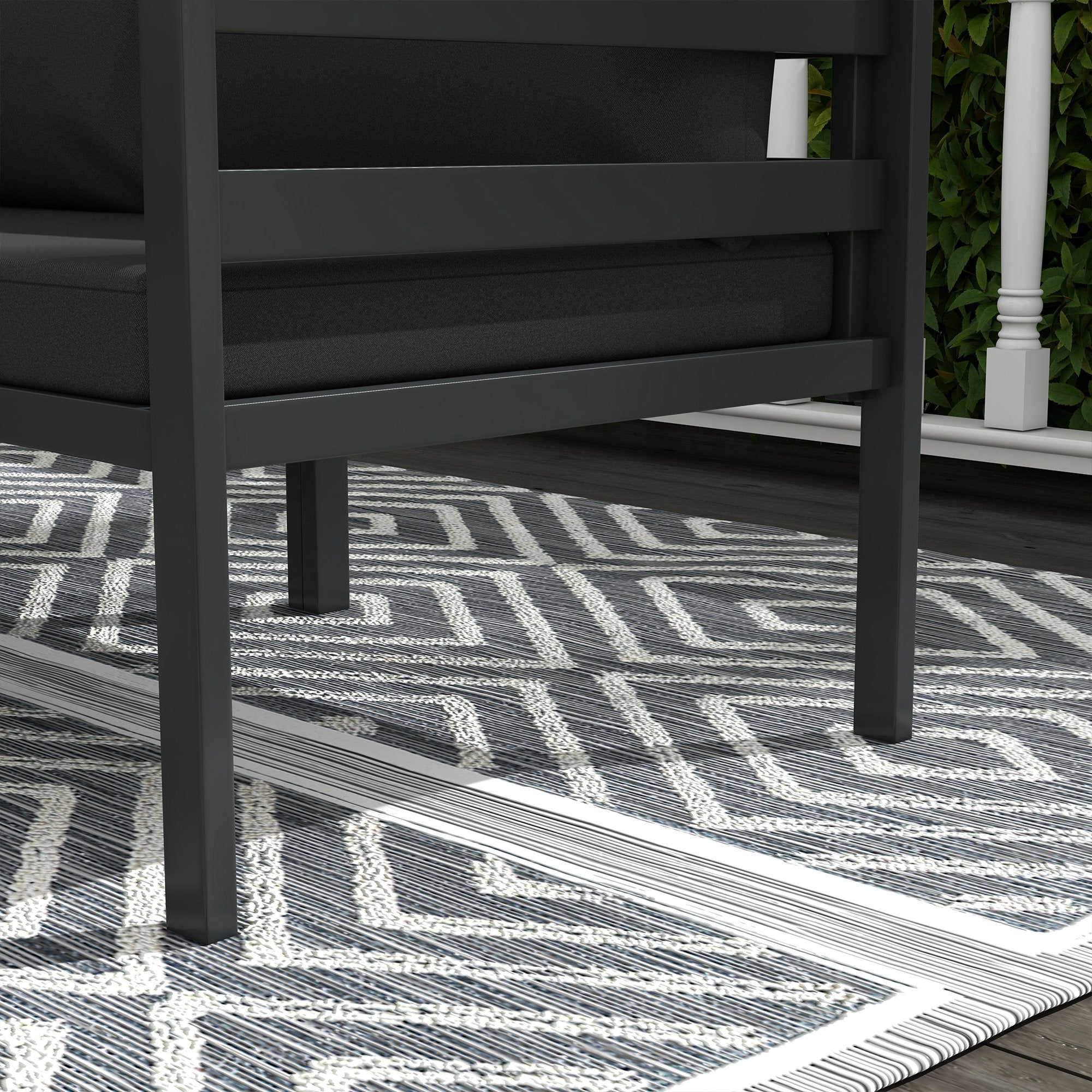 Conjunto de Sofá de Jardim 7 Peças Cinza Escuro 67x67x64 cm