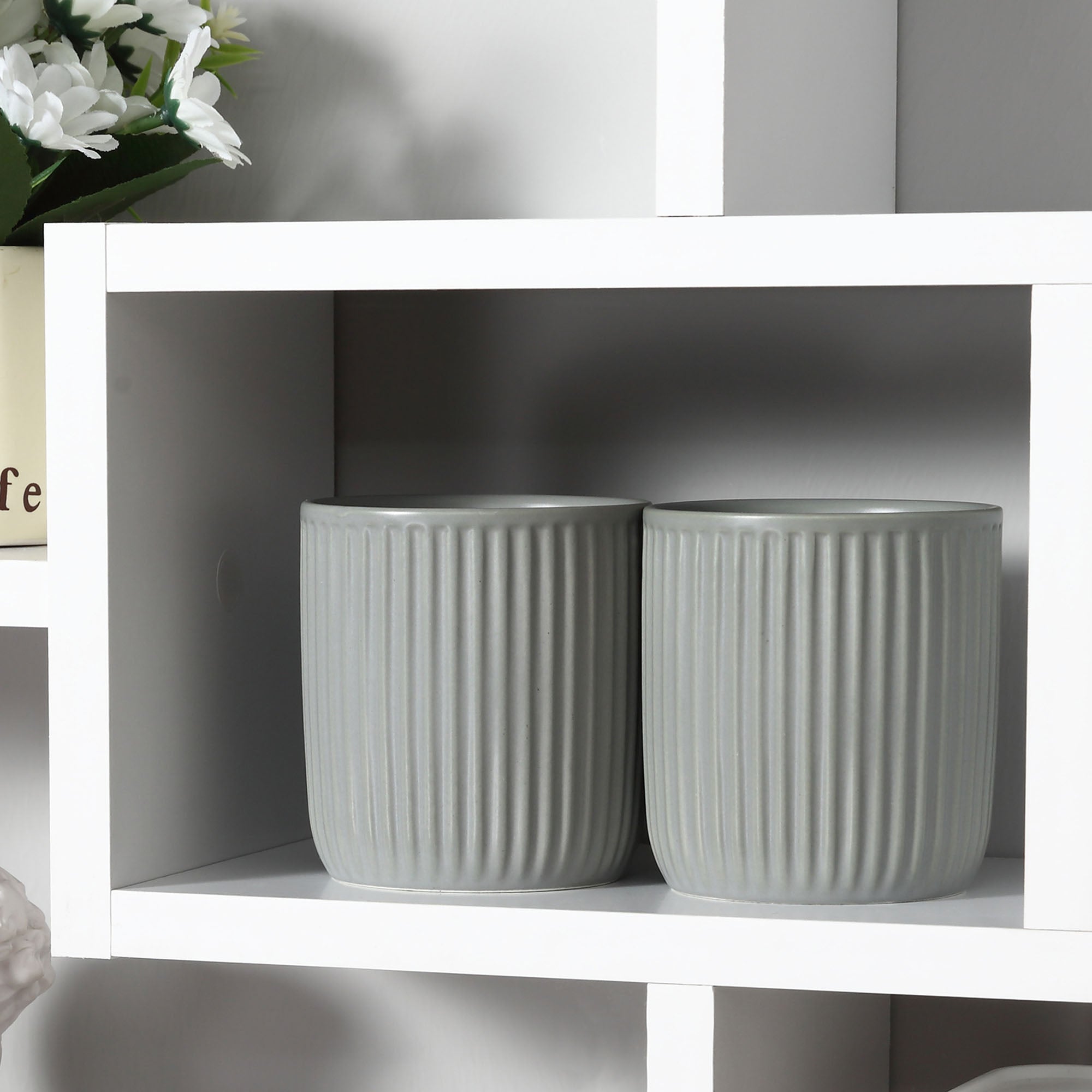 Prateleira Decorativa Branca 85x14,5x47,5 cm - Conjunto de 8 Cubos Modernos