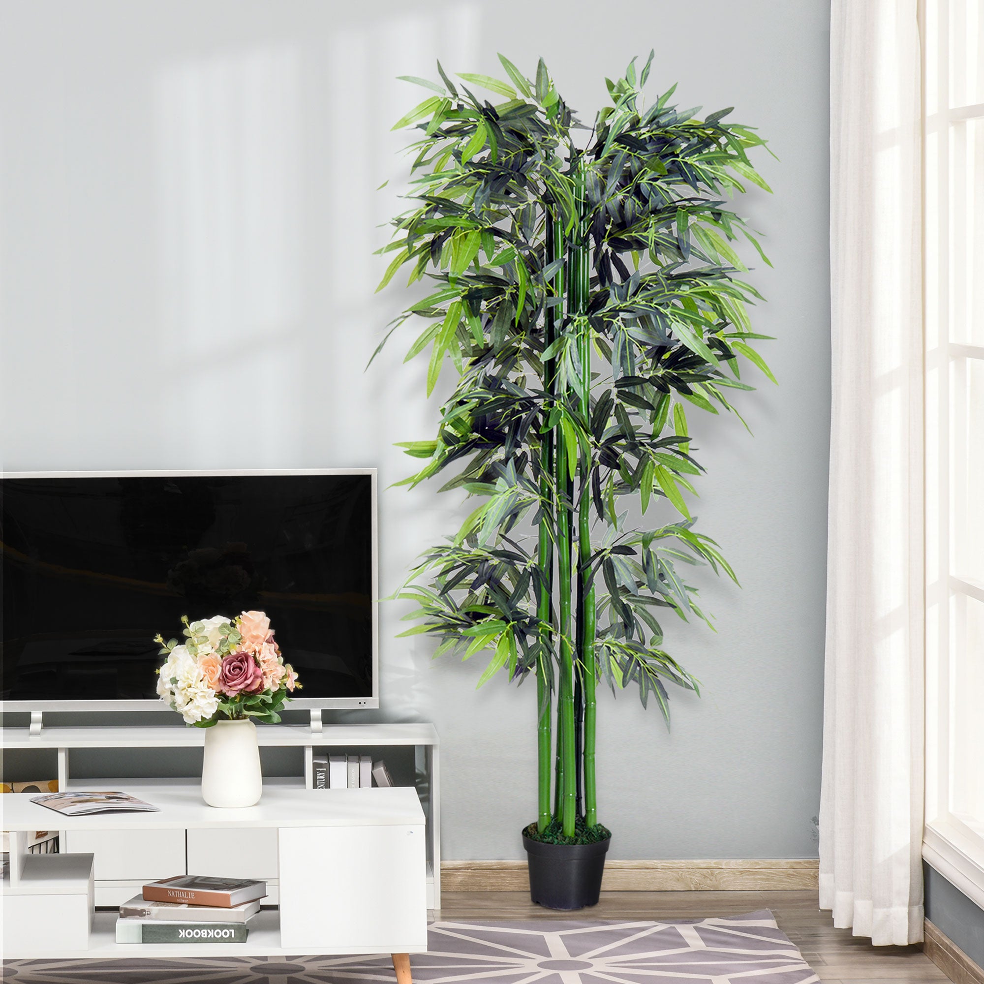 Planta Artificial Bambú Verde 180cm Ø20x180cm