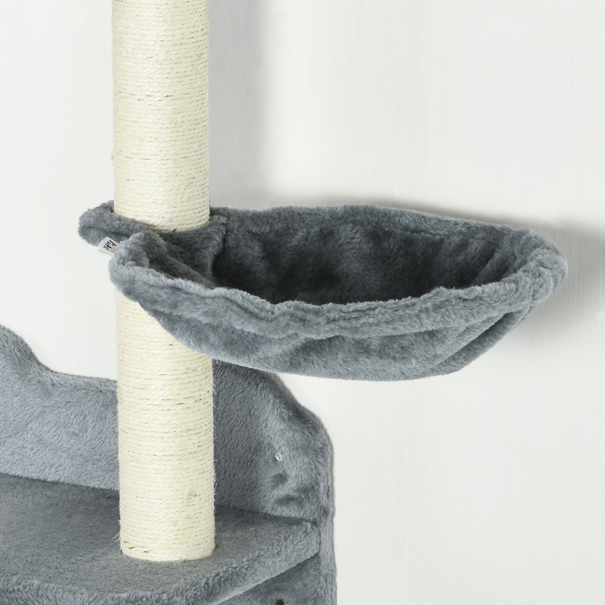 Conjunto de Prateleiras de Parede para Gatos - 40x28x73 cm - Cinza