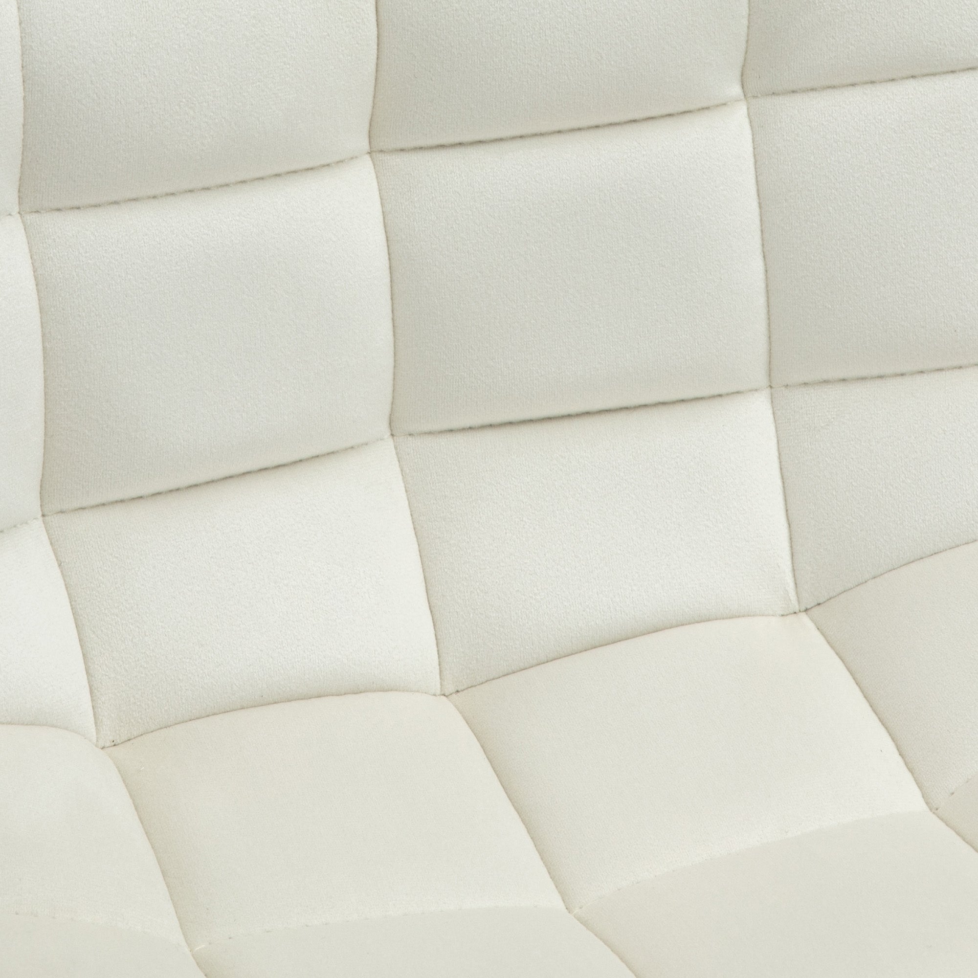 Bancos de Bar Acolchoados – 45x47x84 cm – Cor Creme Branco – Poliéster e metal