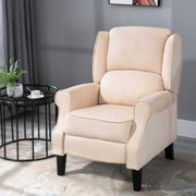 Poltrona de Massagem Reclinável – 78x83x101 cm – Bege – Tecido, madeira de álamo e aço
