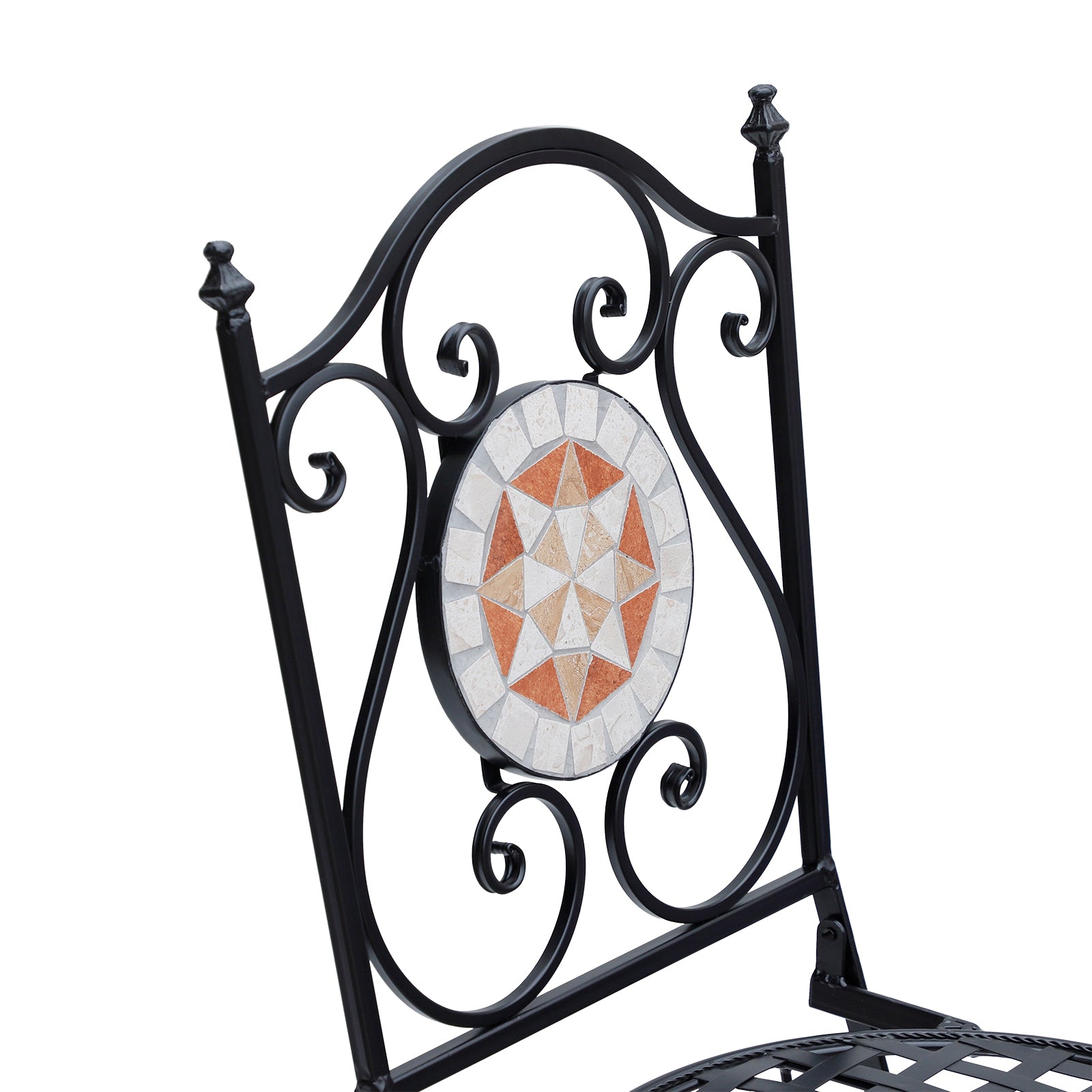 Conjunto de 2 Cadeiras Dobráveis de Jardim em Preto 50x40x94,5 cm