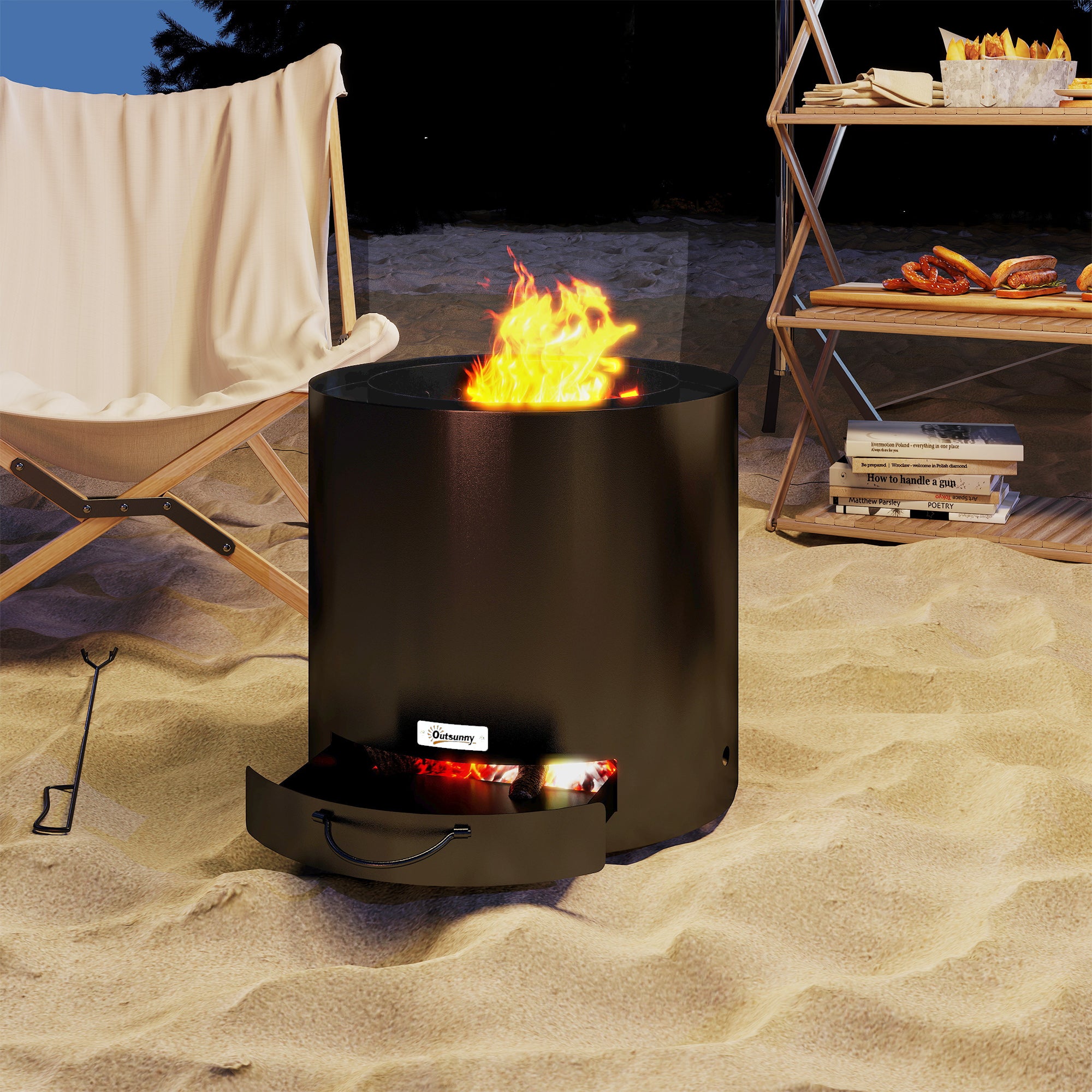 Braseiro Exterior Redondo Ø45x42 cm - Cor Preto