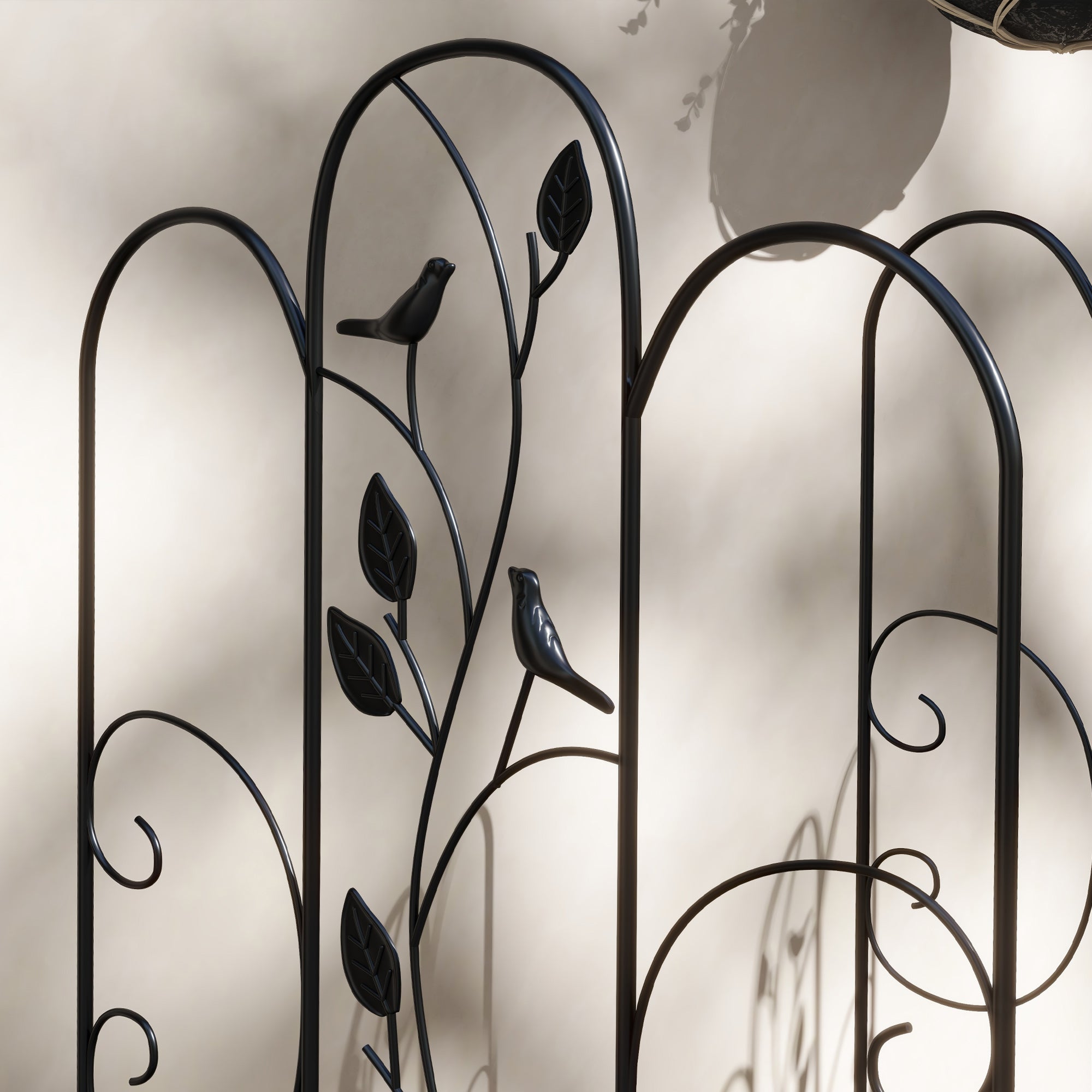 Conjunto de 4 Treliças de Jardim 40x106 cm em Preto