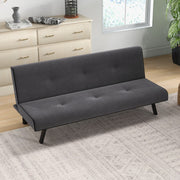 Sofá-cama 3 Lugares Cinza 170x76x72,5cm - Design 2 em 1 Dobrável
