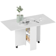 Mesa de Sala de Jantar Dobrável 75x140x74 cm Branco
