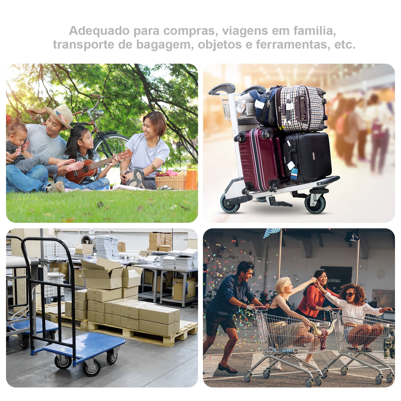 Reboque de Bicicleta para Carga 50kg Negro 139x71,5x49 cm Armação de Aço Leve