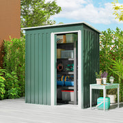 Abrigo de Jardim Exterior – 163x89x182 cm – Verde – Aço Galvanizado