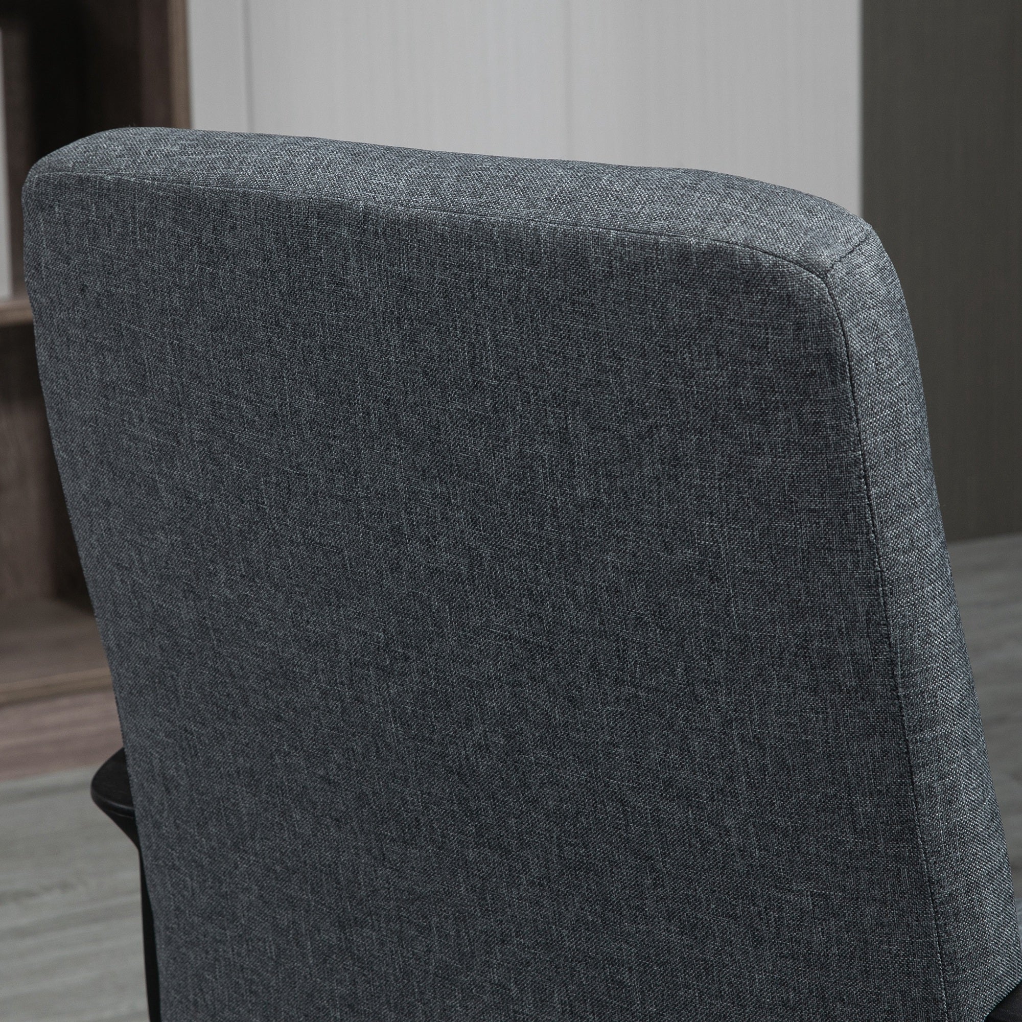 Cadeira de Escritório Giratória – 59x63x96-105,5 cm – Cinza – Tecido de linho sintético