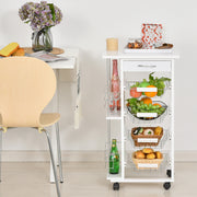 Carrinho de Cozinha Compacto Branco 47x37x83 cm - Organização e Praticidade