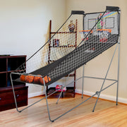 Conjunto de Cestos de Basquetebol Dobráveis - Cor: Preto e Branco - 205 x 110 x 205 cm