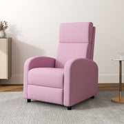 Poltrona Relax Reclinável 160° – 64x86x102 cm – Rosa – Tecido de linho