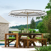Chapéu de Sol de Jardim Cinzento Ø268x237 cm Proteção UV 50+