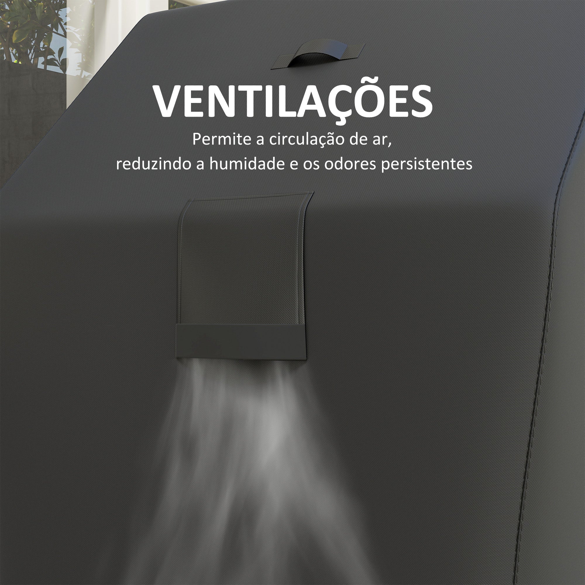 Capa Protetora para Barbecue 147x61x122 cm - Cor Preto