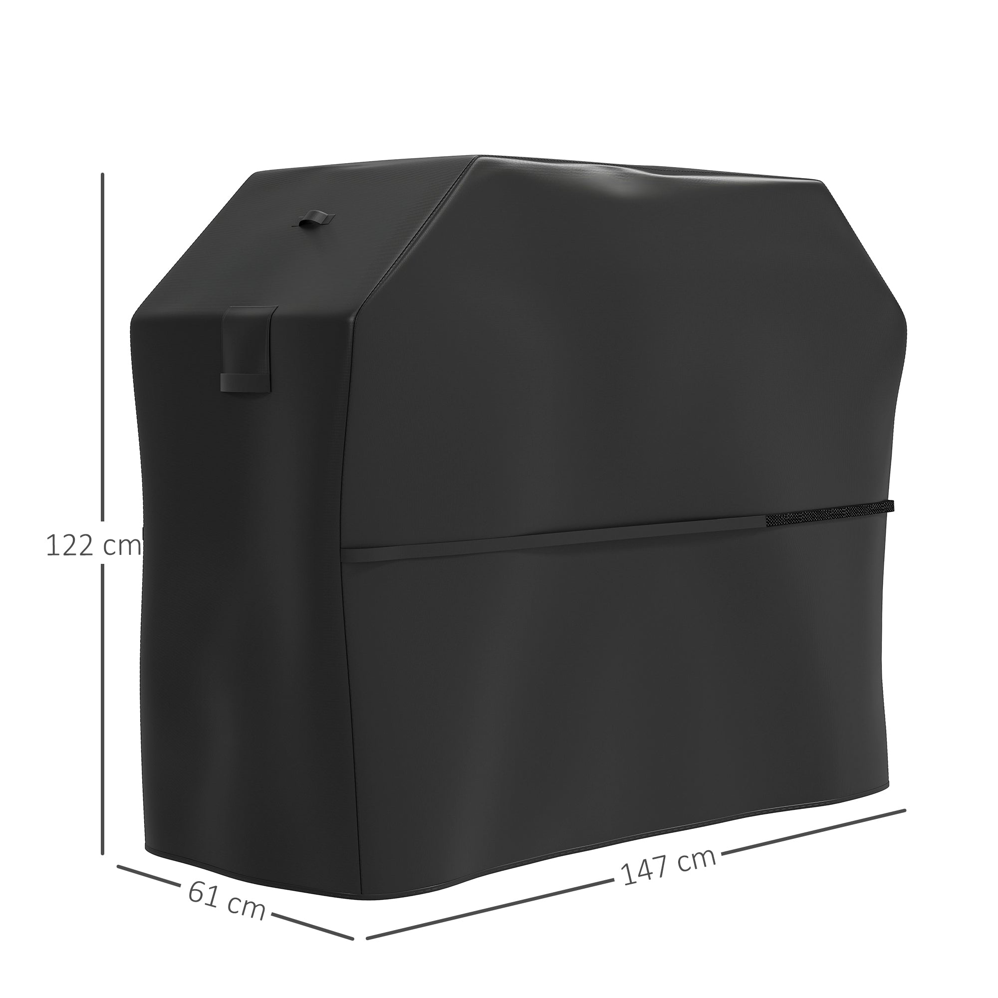 Capa Protetora para Barbecue 147x61x122 cm - Cor Preto