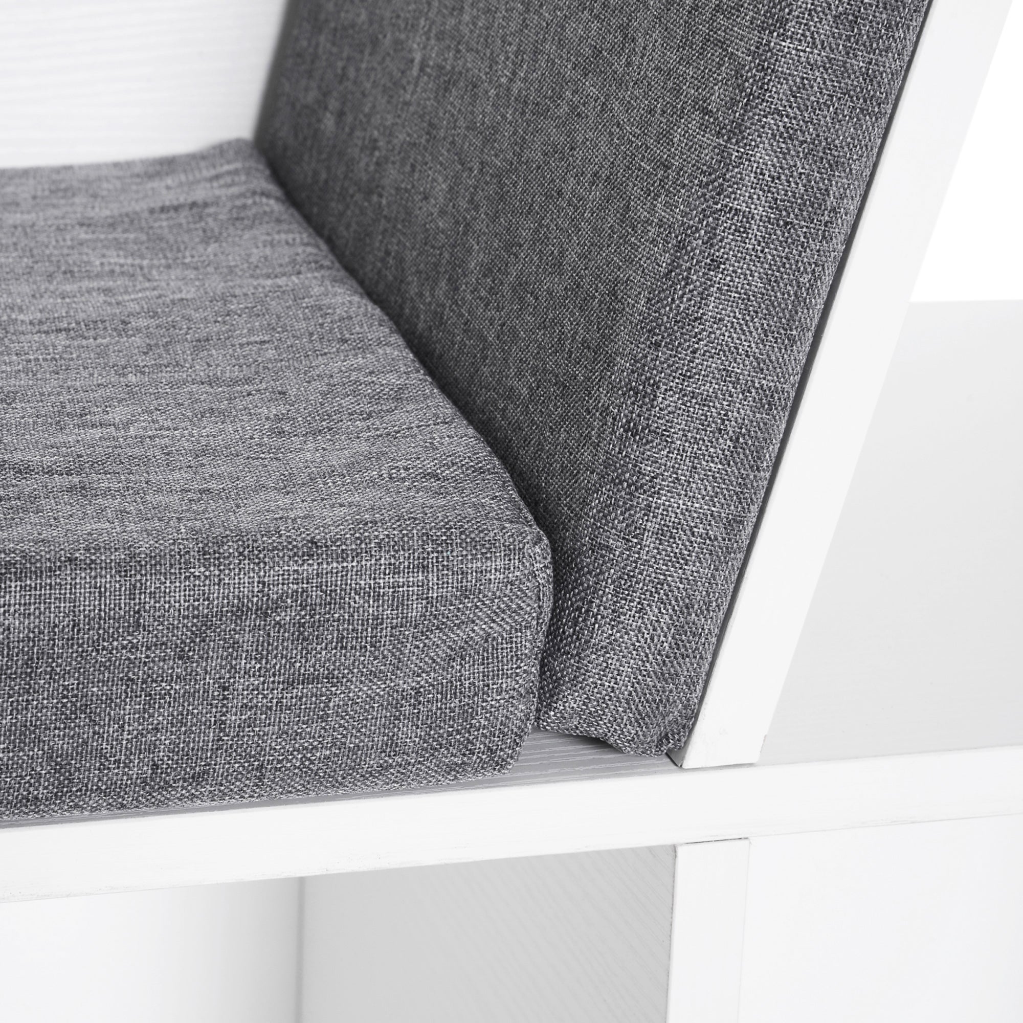 Estante Infantil com Assento 102x30x61 cm - Branco e Cinzento