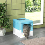 Caixa de Areia para Gatos – 47,5x35,5x36,7cm – Azul – Polipropileno