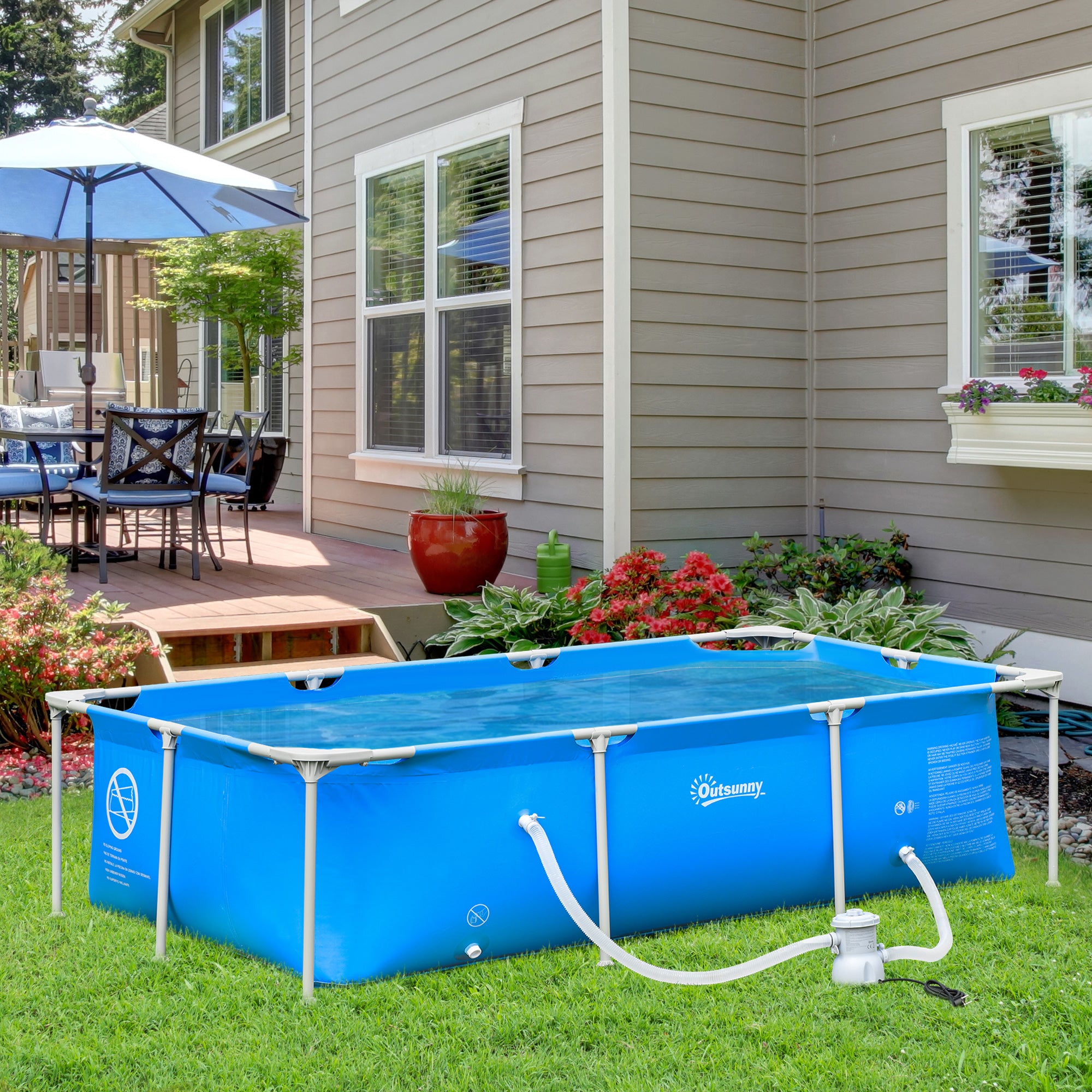 Piscina Desmontável Tubular 252x152x65cm Azul