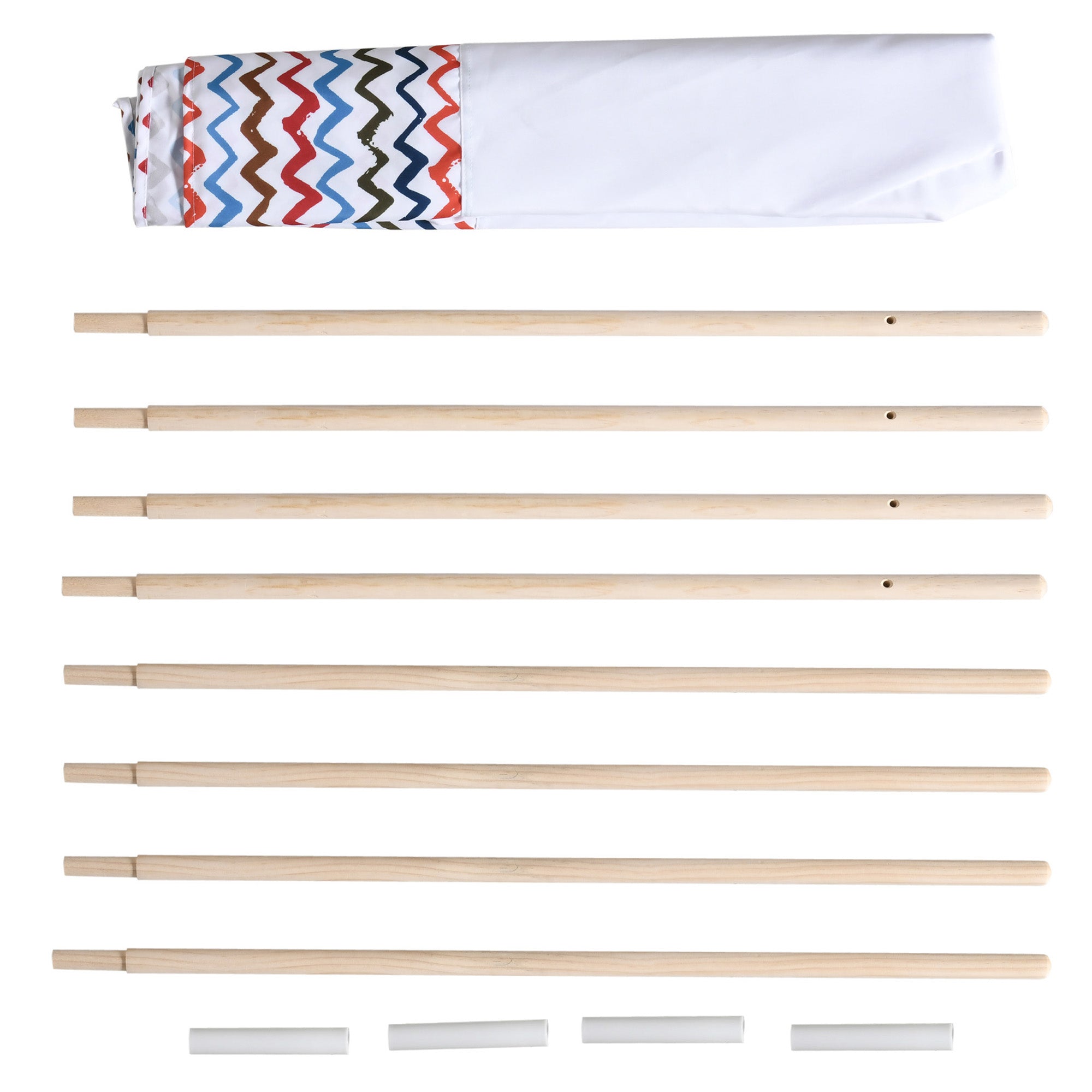 Tenda Tipi Infantil – 120x120x155 cm – Multicor – Madeira e Tecido Mistos