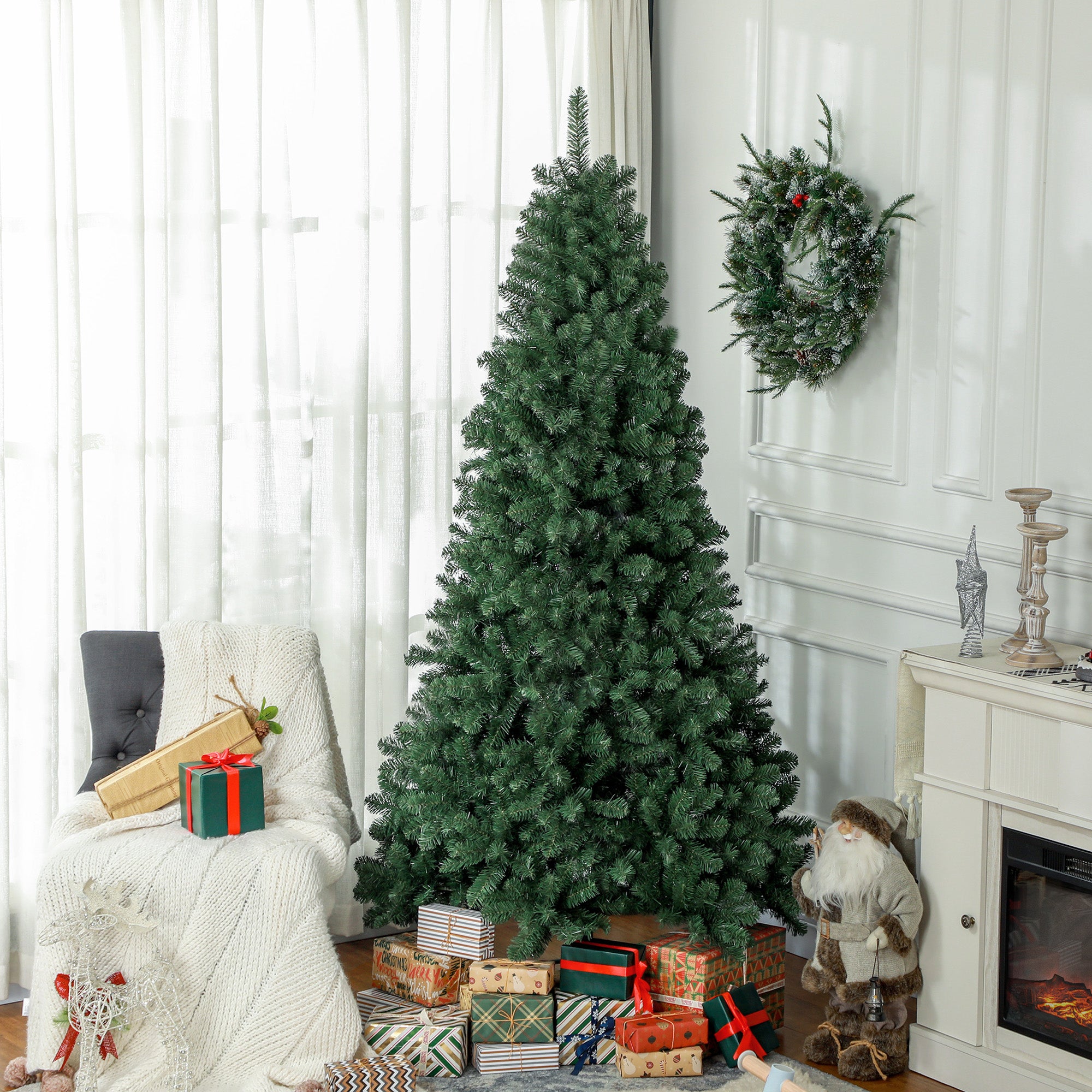 Árvore de Natal Artificial 210 cm Verde - 112x112x210cm