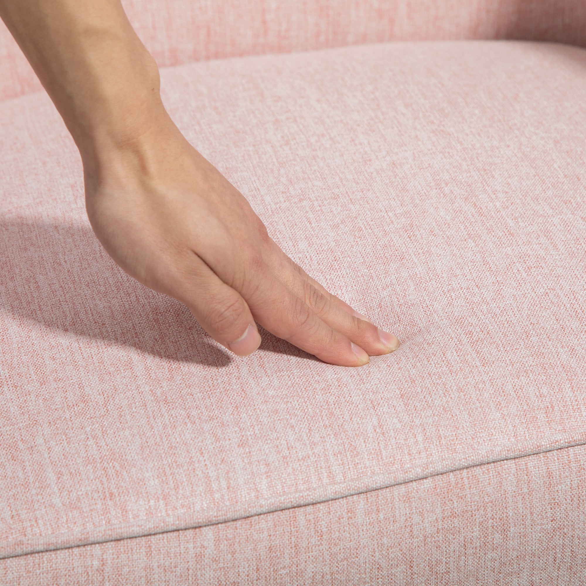 Poltrona Estilo Nórdico – 64,5x65x79,5 cm – Rosa – Linho