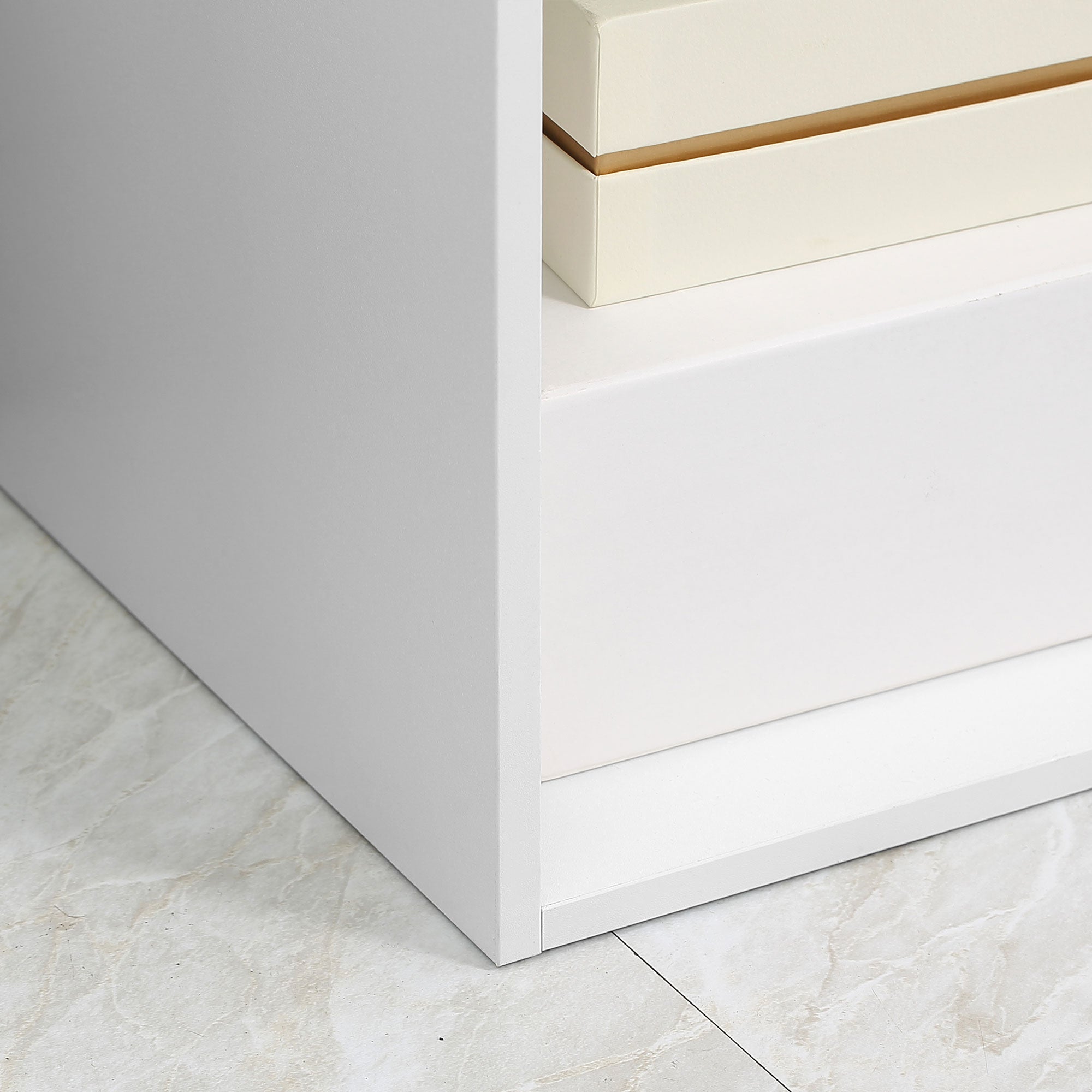 Estante em Forma de Escada com 6 Cubos 91,5x29,5x91,5cm - Branco