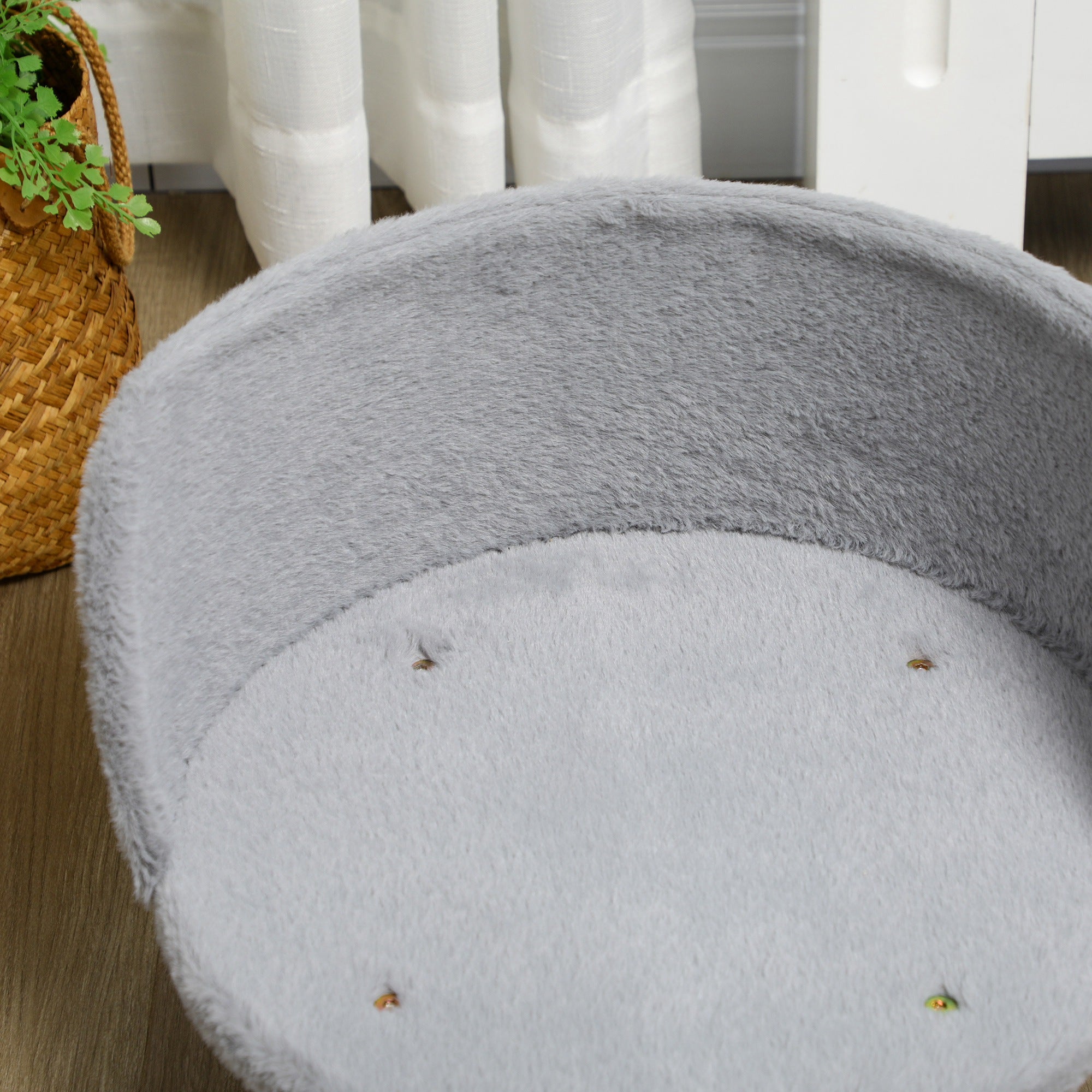 Cama Elevada para Cães Mini Ø40,5x33 cm Cinza