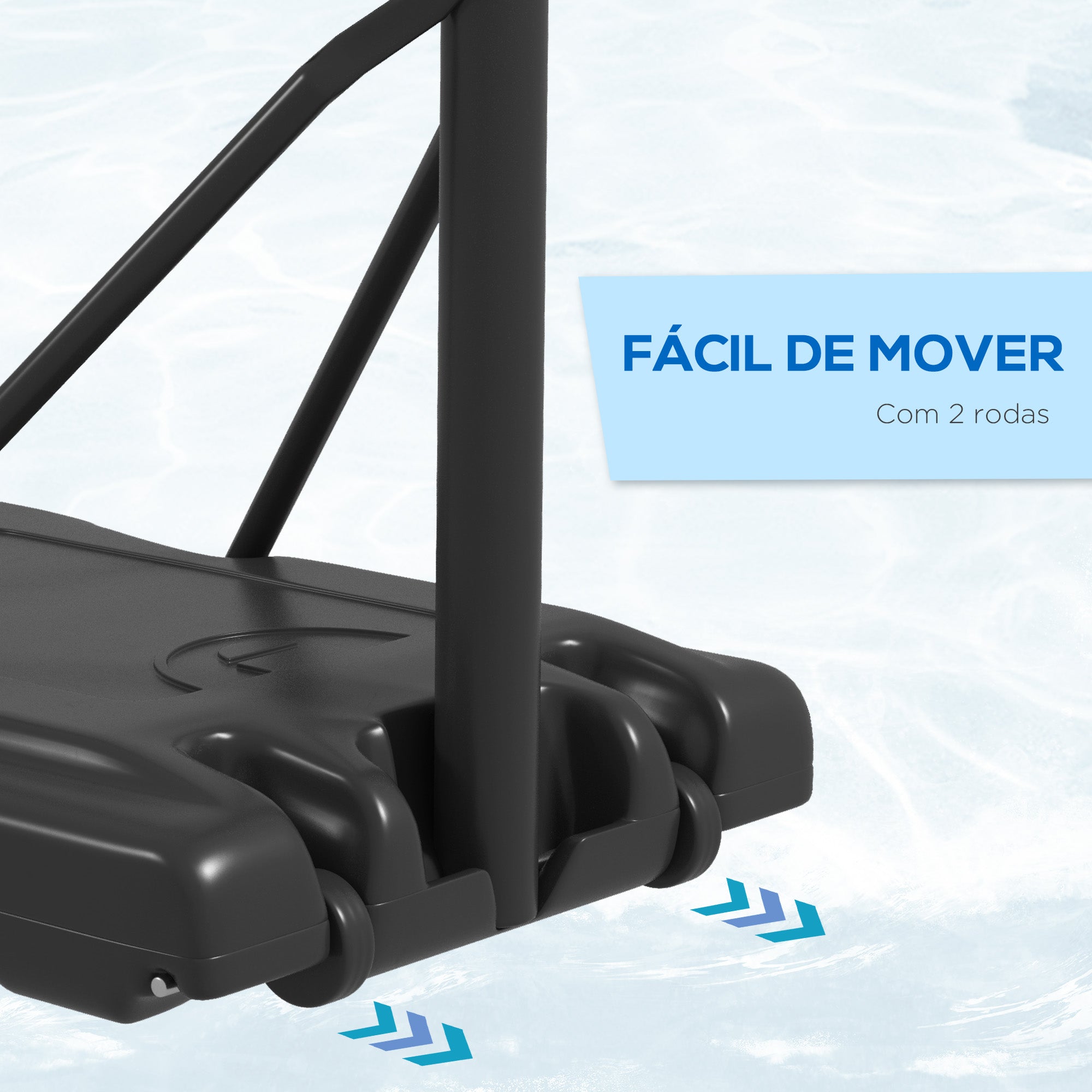 Tabela de Basquetebol de Exterior com Altura Ajustável 230-305 cm - Preto